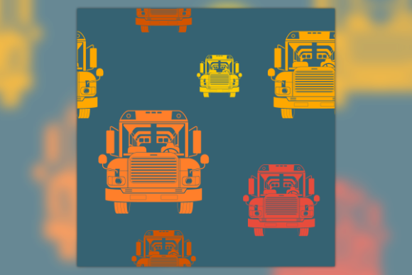 Front View School Bus Seamless Pattern: A Versatile Asset for Modern Design