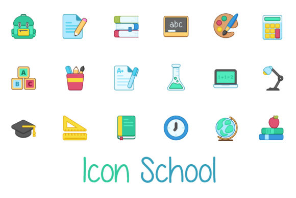 School Icon Bundle: Essential Vector Assets for Modern Educational Design