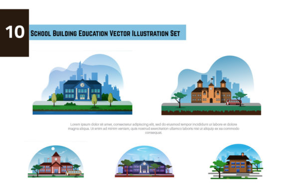 Strategic Visual Assets: Leveraging the 10 School Building Education Vector for Educational Branding