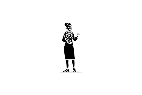 Teacher Class Education Silhouette Designs